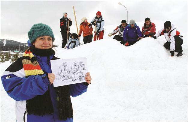 Snow sculptures to honor fallen soldiers