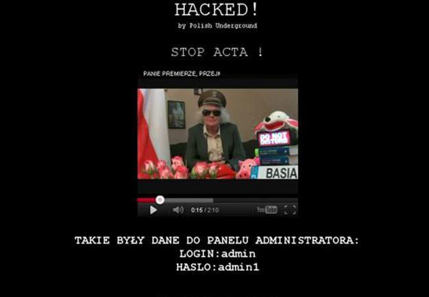 Hackers take down Polish PMs website as anti-piracy act looms