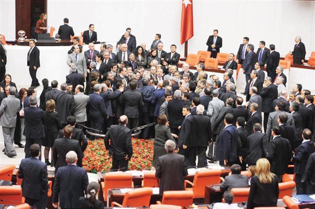 Rules draft on hold after fistfights in Parliament