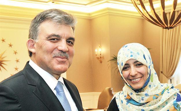 President Gül meets Yemen’s Nobel winner