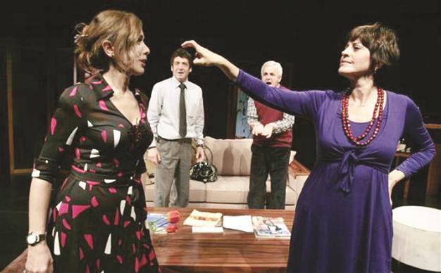 Turkish theater play on stage in Swedish cities