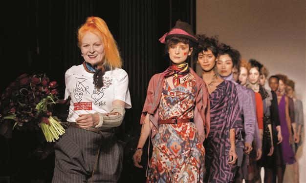 Furry jackets, feminity stalk Londons catwalks