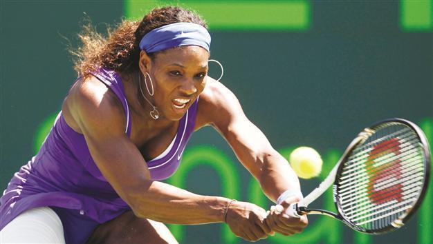 Serena wins first match at Key Biscayne