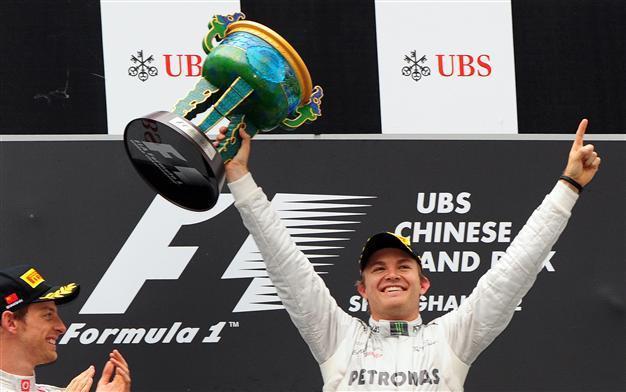 Mercedes’ Rosberg storms to first win