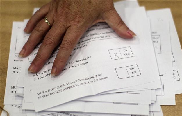Irish voters back EU fiscal pact: near-complete results