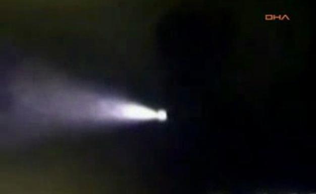 UFO or Russian missile Middle Easterners panic over spiral light