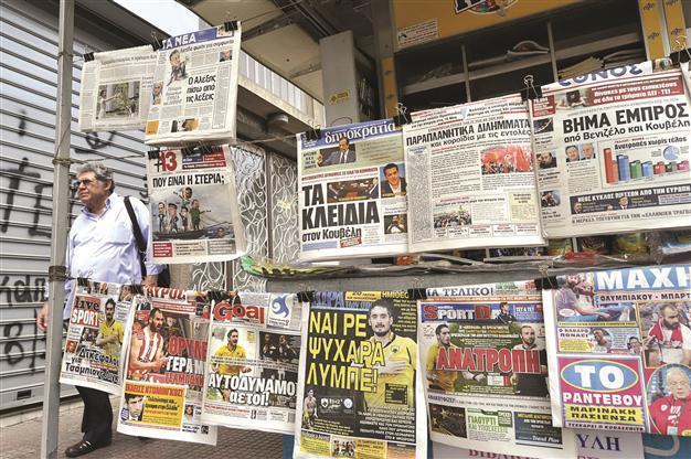 No newspapers at Greek kiosks today