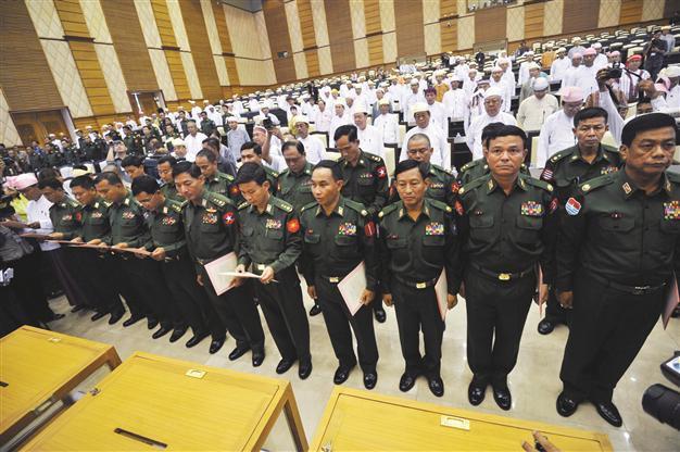 Oath row shadows Myanmar politics
