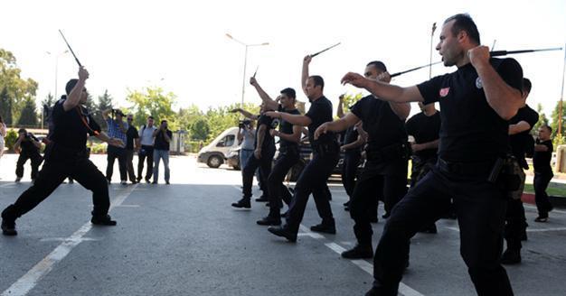 Turkish police given new spring-action batons