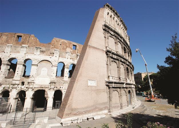 First Pisa, now Rome’s Colosseum is leaning