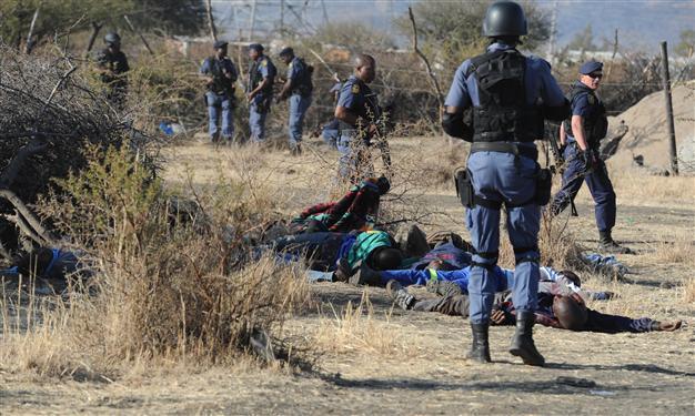 S.Africa police say mine killings were self-defence; 34 dead (VIDEO)