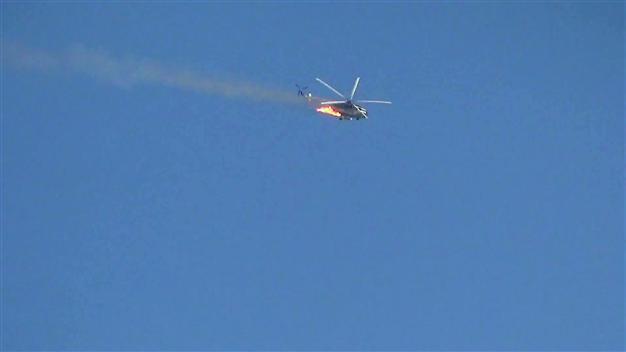 Rebels claim downing of helicopter in Damascus