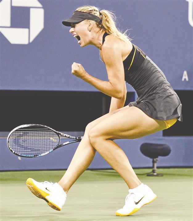Sharapova beats Petrova to reach last 8 at US Open