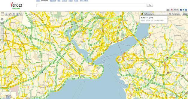 Yandex giving Istanbul traffic info on LED boards