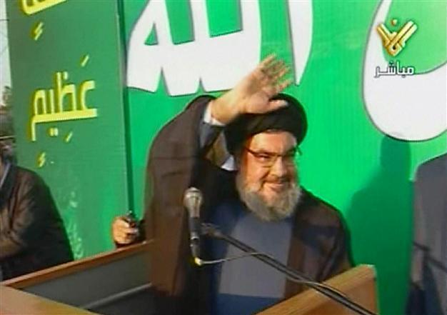 Hezbollah chief makes rare public show at Beirut rally
