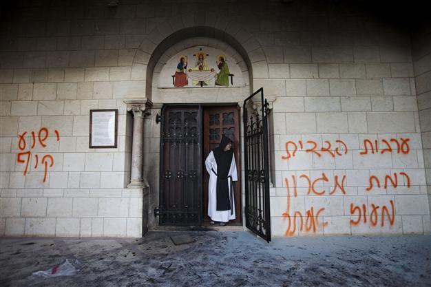 Pro-settler vandals deface Jerusalem monastery