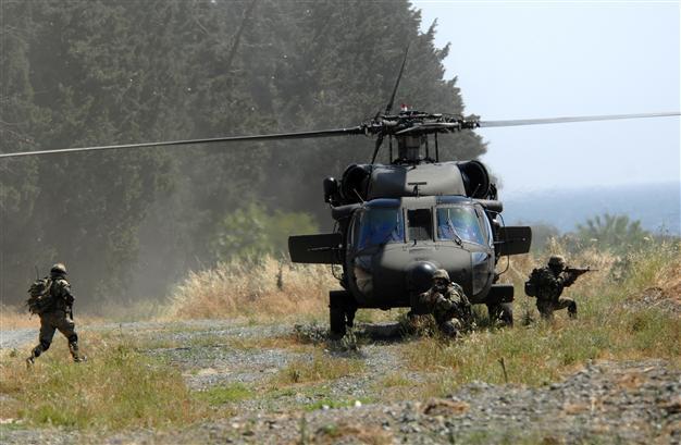 Military deliveries launched by air for security reasons