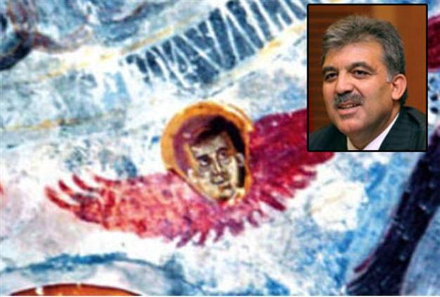 Turkish presidents face resembles on monastry angel: claim