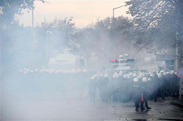 Clashes between police and protesters supporting hunger strikers at university campus