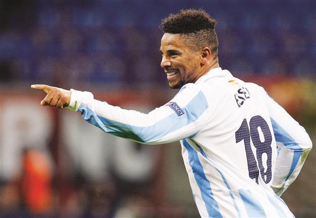 Malaga hero Eliseu pinching himself