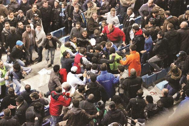 Politically-fulled violence mars European football