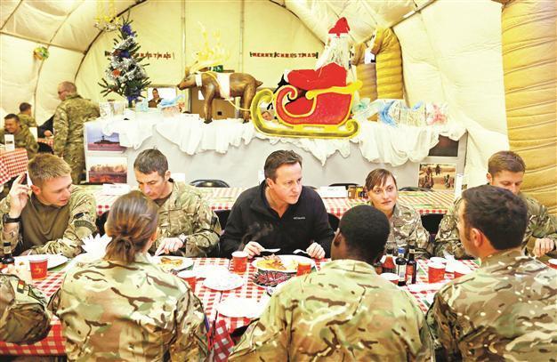 Cameron visits British troops in Afghanistan