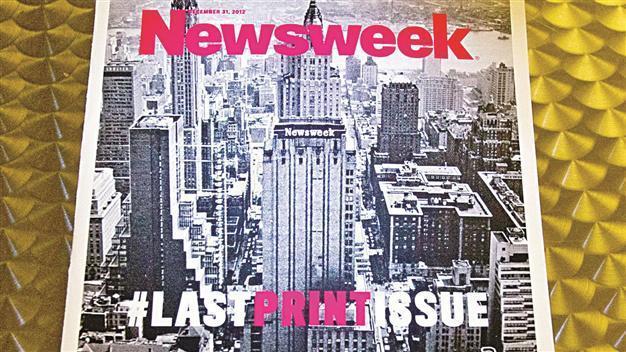 Hashtag symbolizes end of an era for Newsweek
