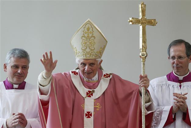Gay rights campaigners protest at popes prayer
