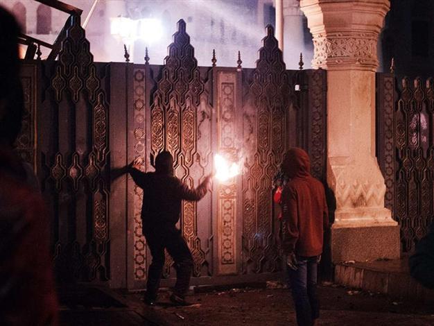 Man beaten by Egypt police shown on TV blaming protesters