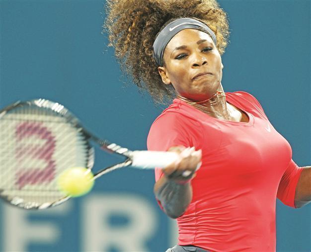 Serena imposes authority with heavy rout, Sharapova pulls out