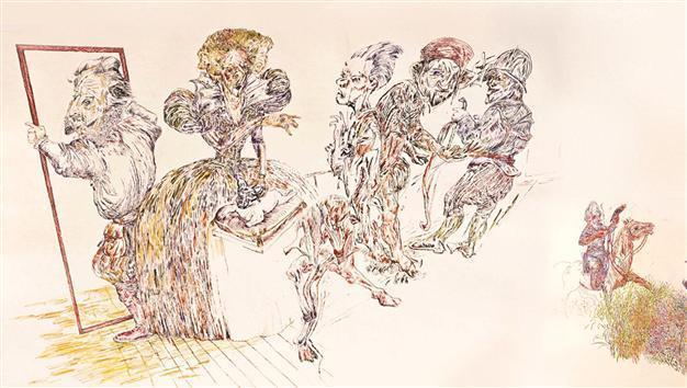 Language of paintings unveils a path of life