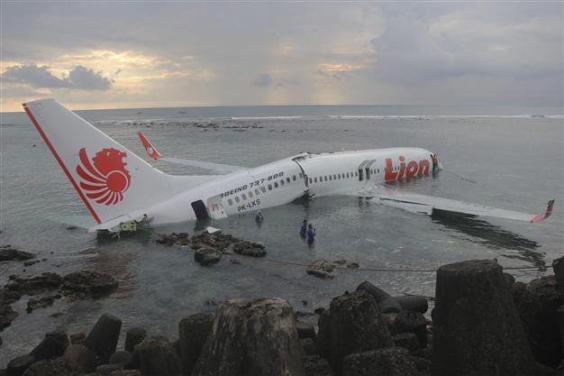 All passengers safe as Lion Air plane overshoots runway in Bali