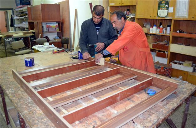 Inmates produce goods in prison workshops