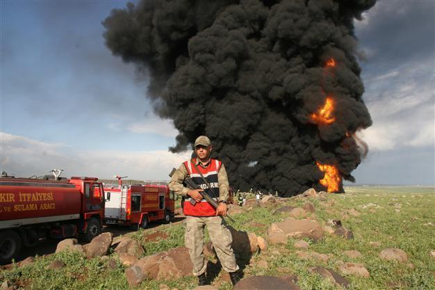 Fire erupts in petrol pipeline in southeastern Turkey