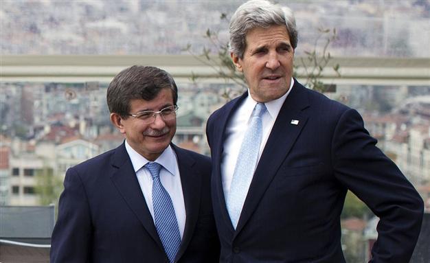 Turkish FM Davutoğlu and Kerry have successive talks on Syria
