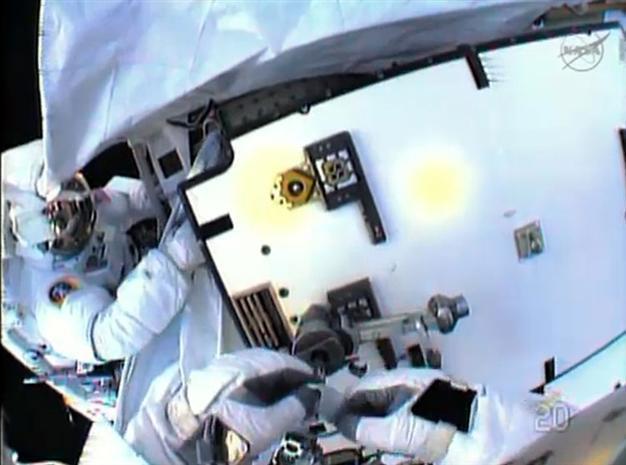 Spacewalking astronauts hope new pump stops leak