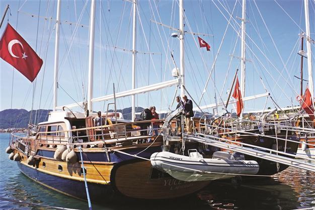 Boats preparing for new season in Marmaris and Bodrum
