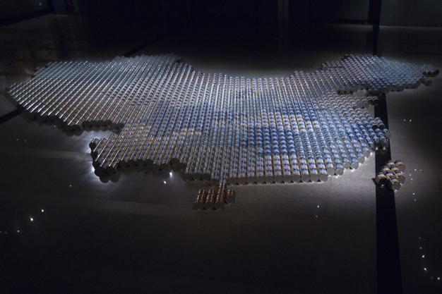 Ai Weiwei creates giant map of China from baby formula