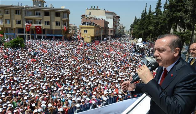 Those who seek to preserve their dictatorship disrupted our peace, Turkish PM says in Reyhanlı