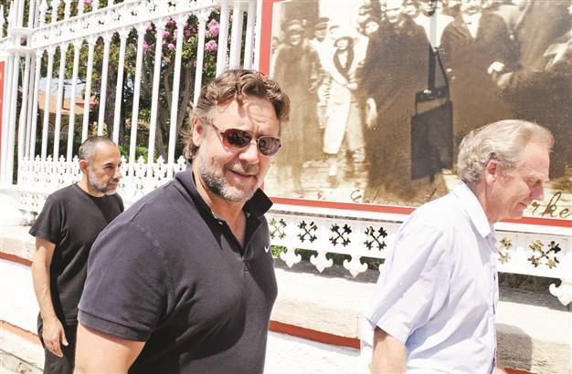 Australian actor Russell Crowe in Turkey for his new feature film