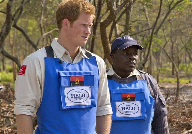 Britains Harry irritated by landmine inaction in Africa