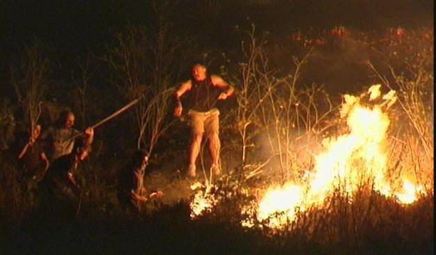 Guests continue party after extinguishing forest fire in Turkeys Balıkesir