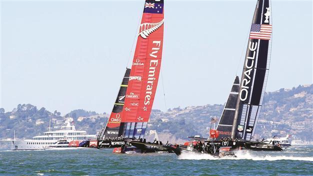 Kiwis dominate opening day of America’s Cup
