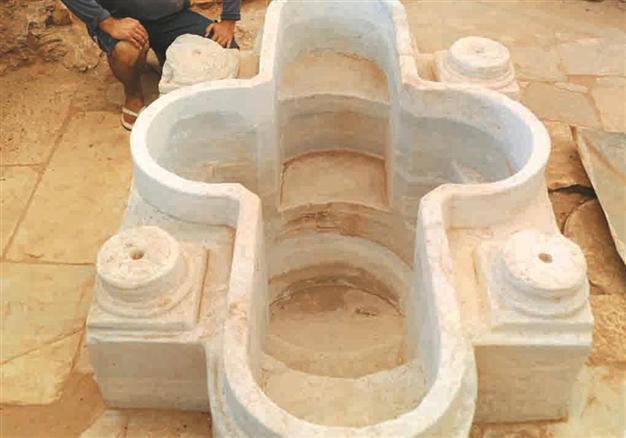 Glass cage to preserve Virgin Mary’s baptismal font in Turkeys Balıkesir