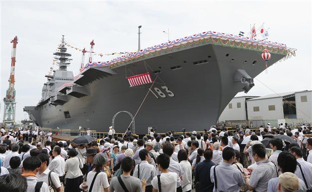 Japan navy unveils biggest warship since WWII