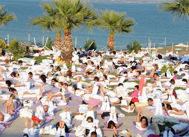 Yoga festival in ancient city of Assos