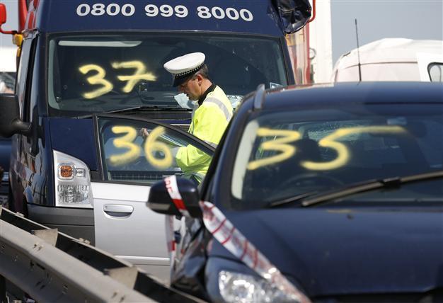 100-plus vehicle pile-up leaves nearly 70 hurt in Britain