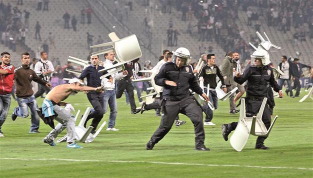 Derby scuffle mars football as politicians promise counter-measures