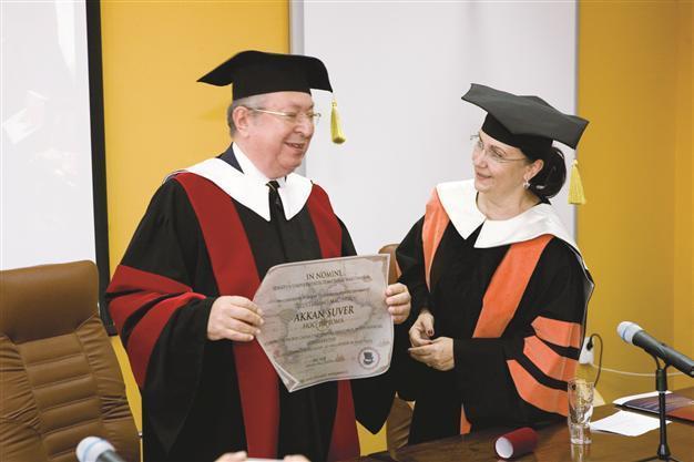 Romania gives Dr. Suver honorary degree