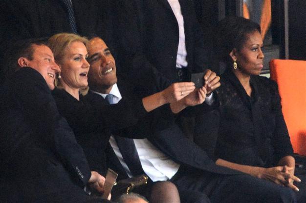 Obama, Cameron selfie at Mandela memorial creates online stir
